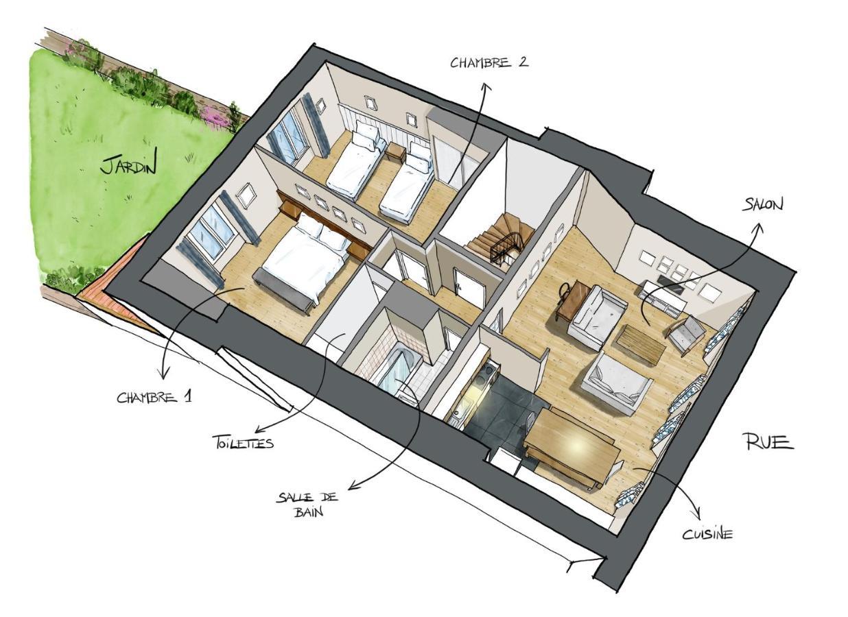Bel Appartement, Bien Equipe Et Confortable Dans Le Centre Historique Fougères エクステリア 写真